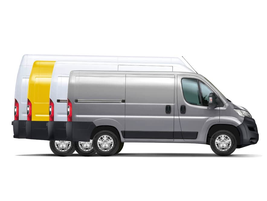 Opel Movano, порівняння габаритів